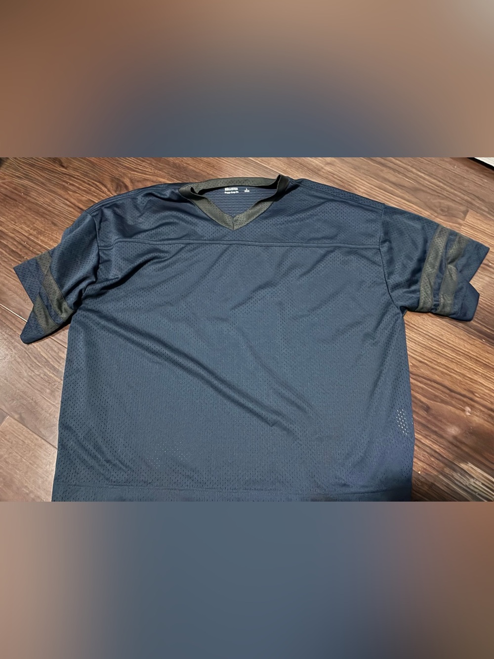 Hollister Dark Navy V-Neck Athletic Mesh Tee